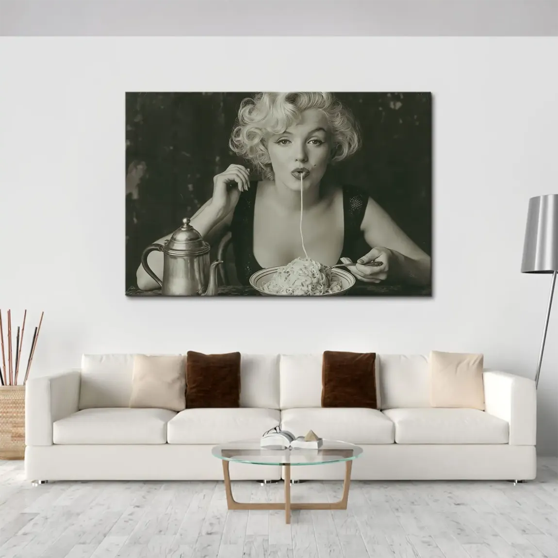 Marilyn Pasta Leinwand Bild
