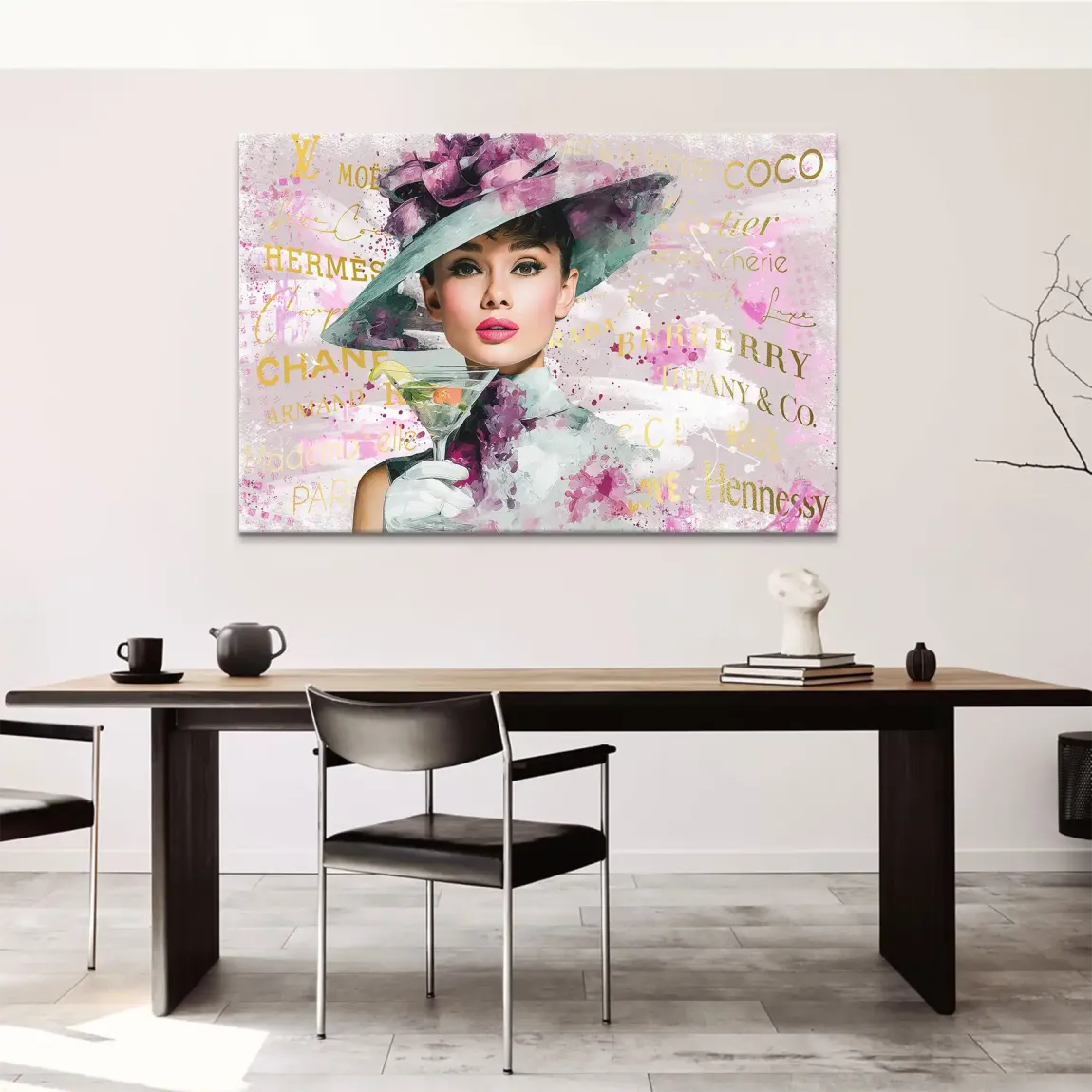 Audrey Hepburn Couture Elegance Leinwand Bild