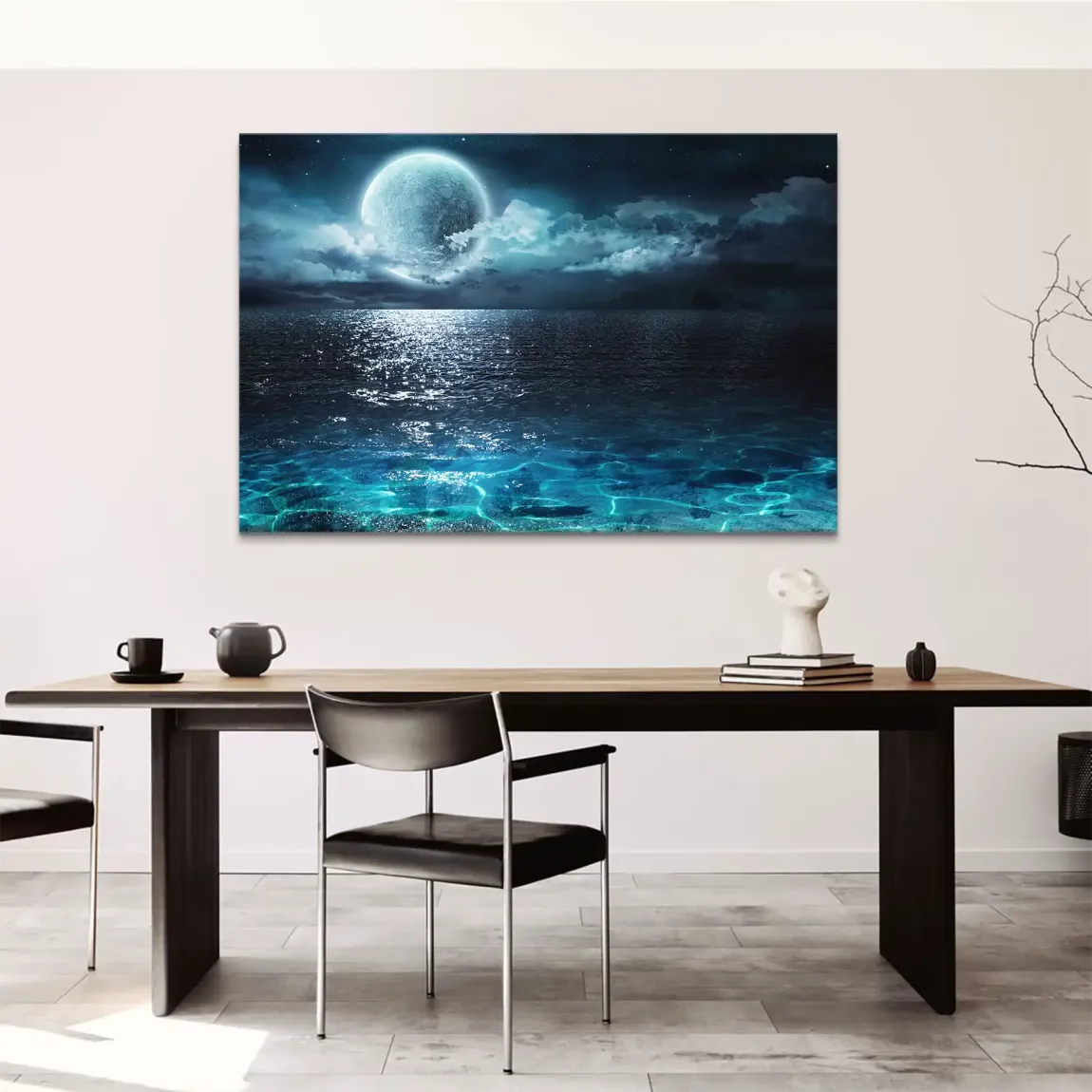 Moonlight Ocean Dream Leinwand Bild