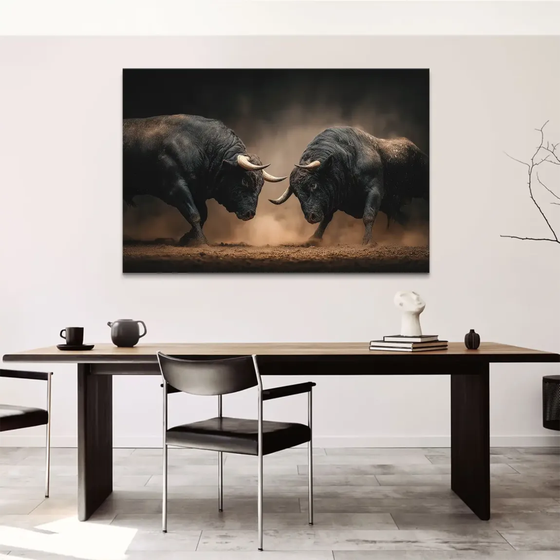 Bulls of Valor Leinwand Bild