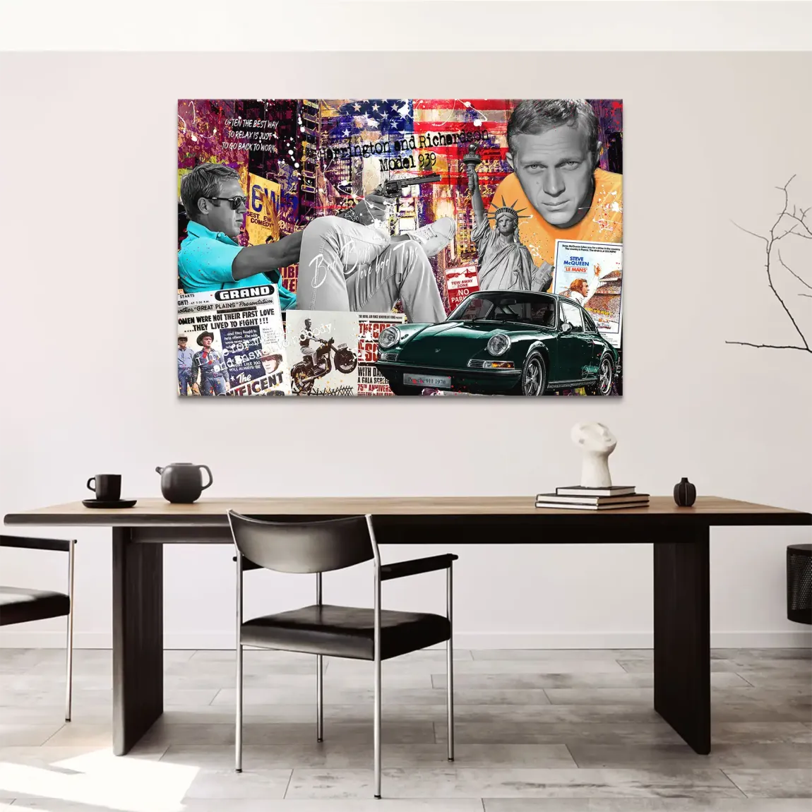 American Legend Steve McQueen Leinwand Bild