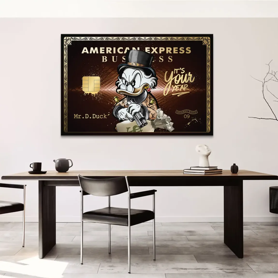 Dagobert Gold Business Leinwand Bild