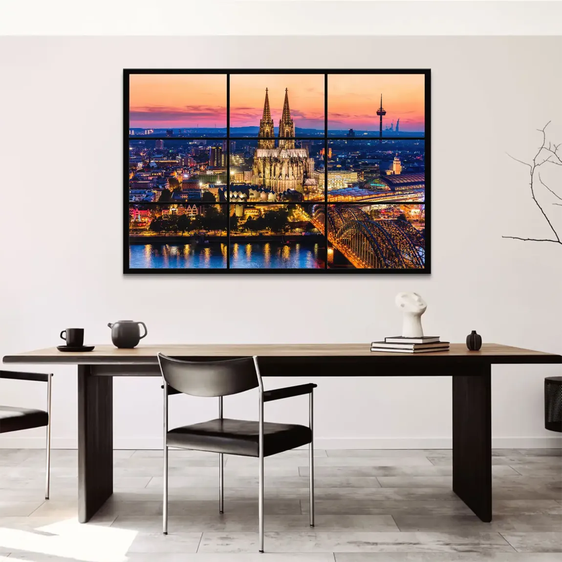 Köln Skyline View Leinwand Bild