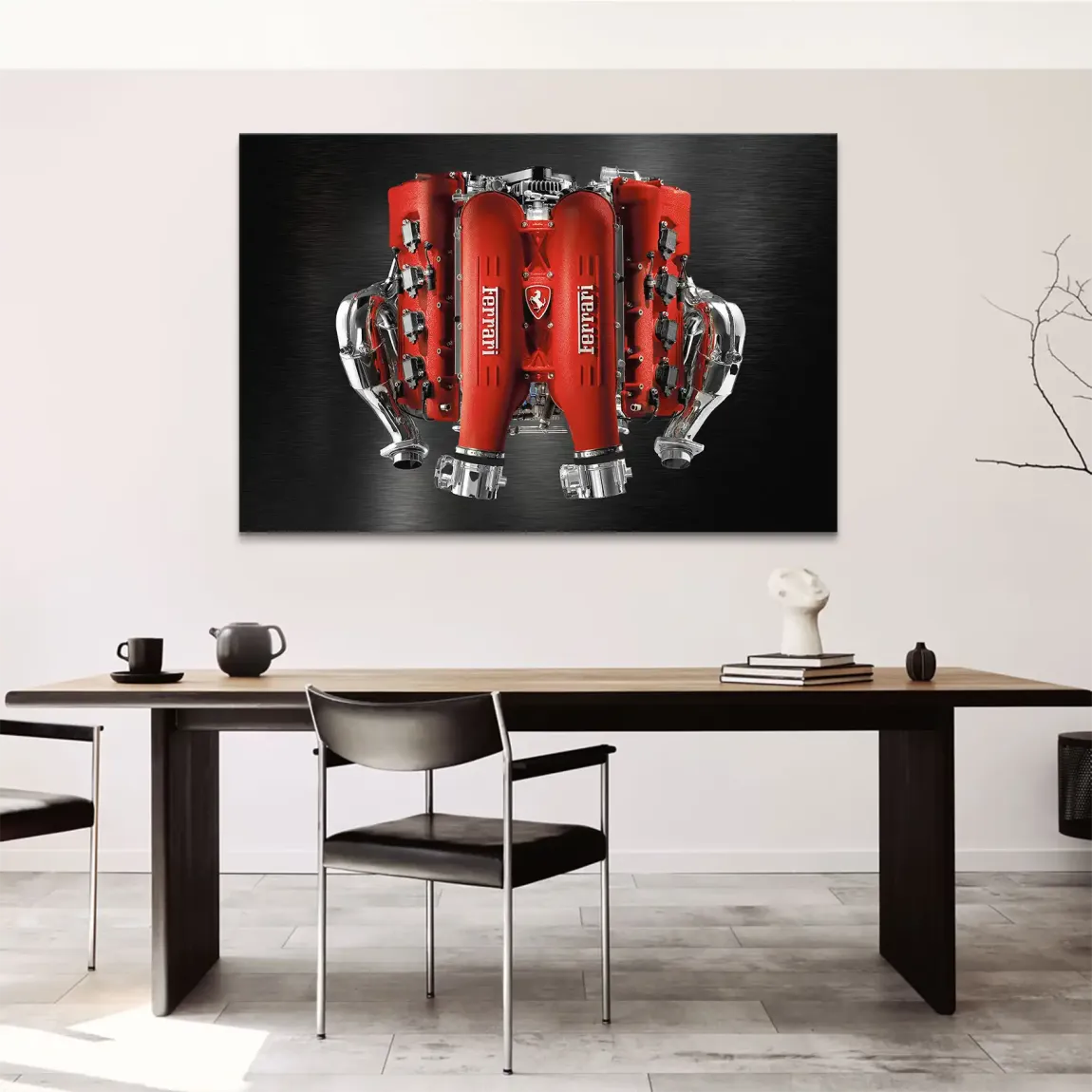 Ferrari V8 Motor Leinwand Bild