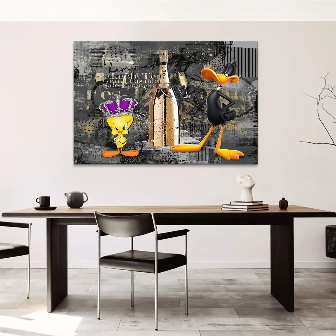 Tweety Duffy Champagner Leinwand Bild