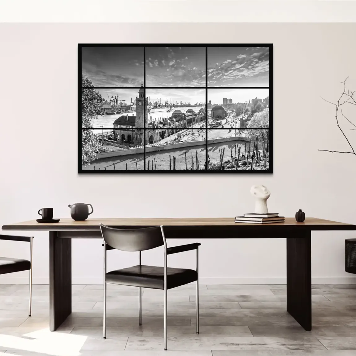 Hamburg Skyline Classic Leinwand Bild