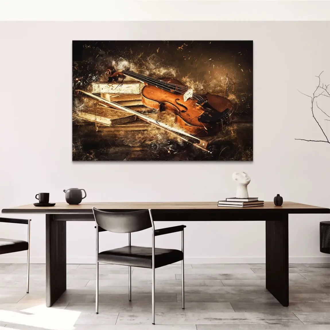 Silent Strings Violine Leinwand Bild