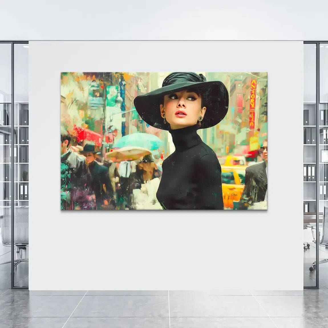 Audrey in New York Leinwand Bild INGALERIE