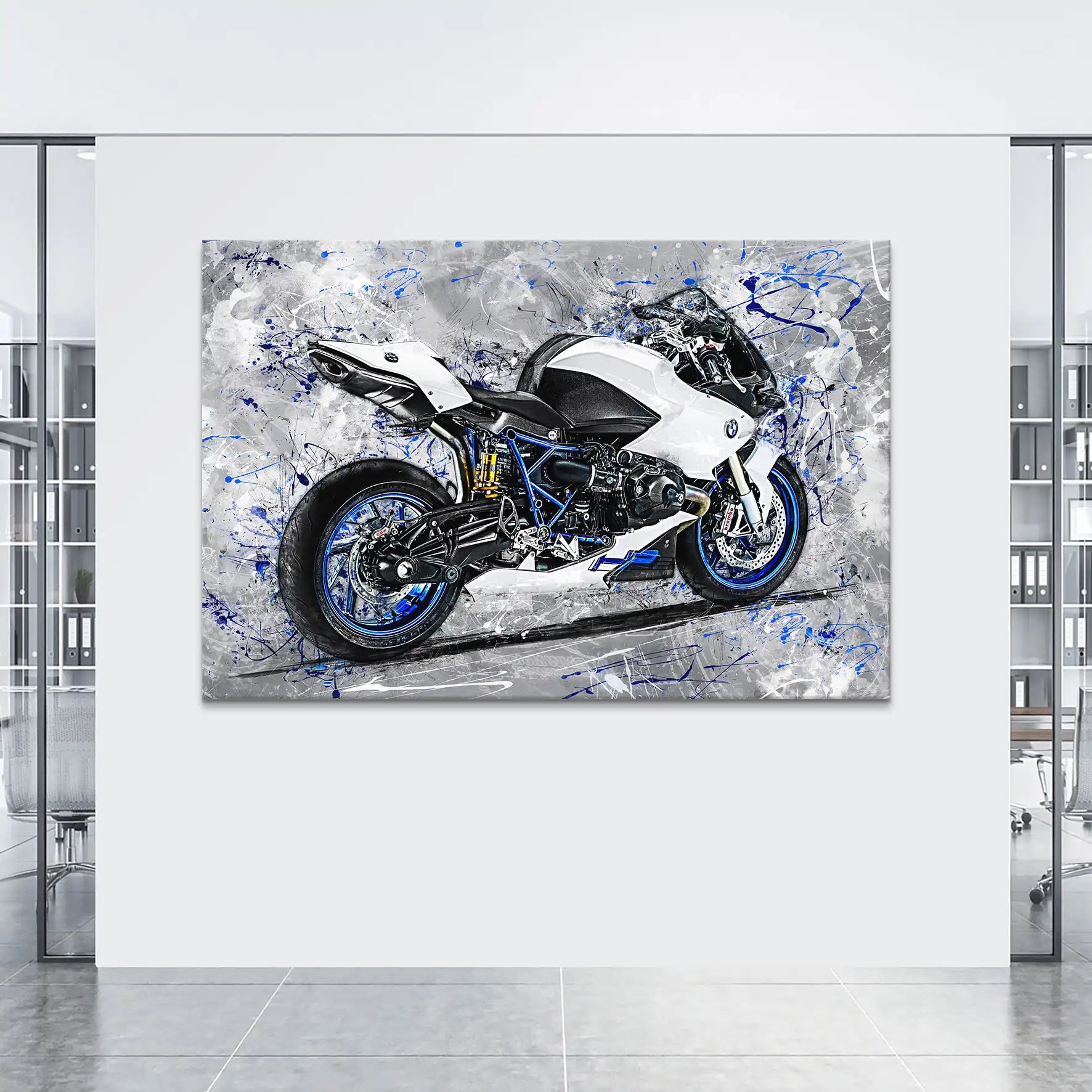 BMW HP2 Abstrakt Art Leinwand Bild INGALERIE