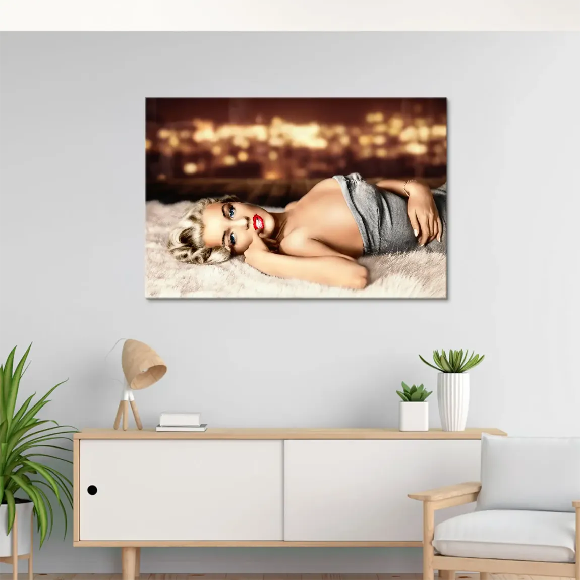 Marilyn Monroe Golden Night Leinwand Bild