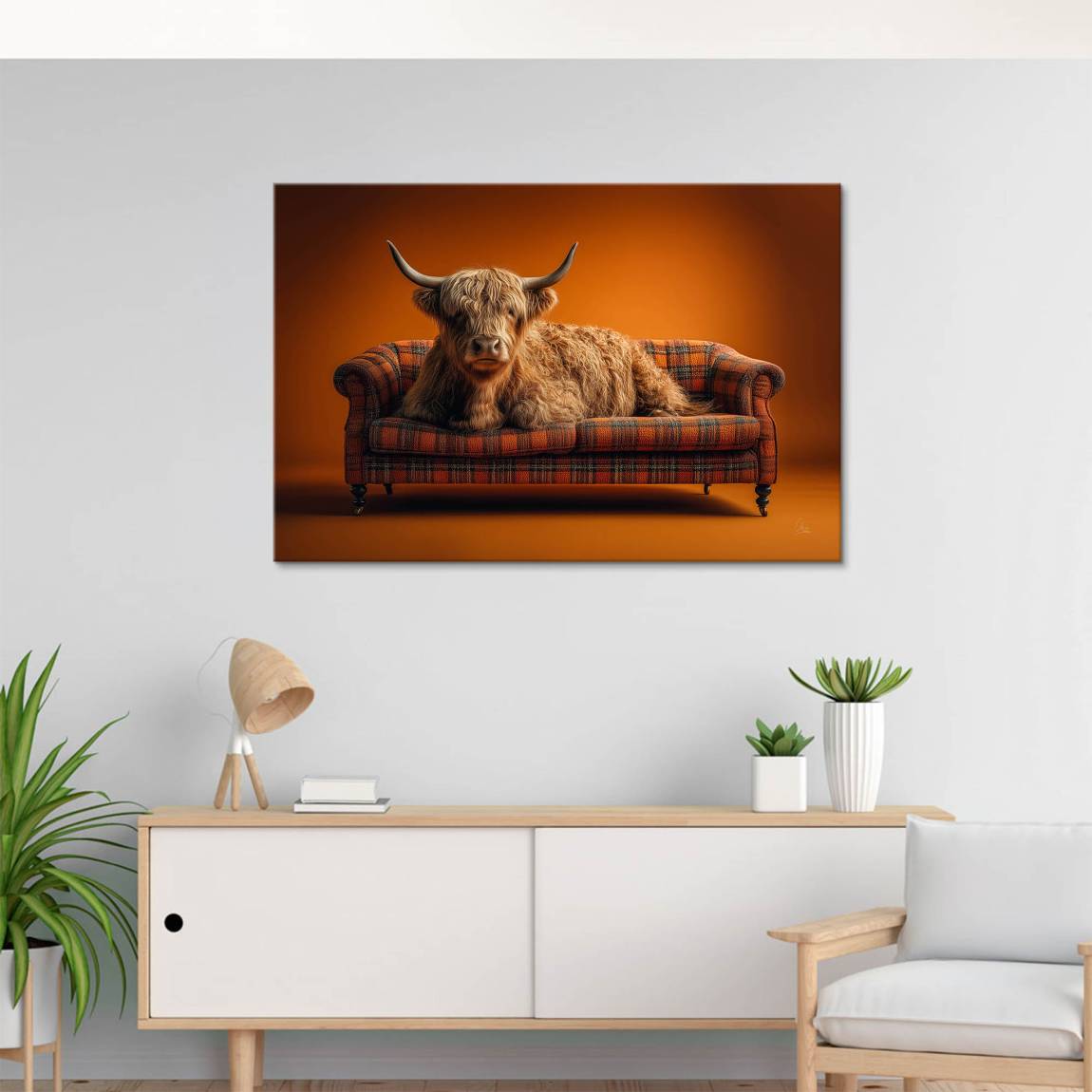 Highland Lounge Leinwand Bild