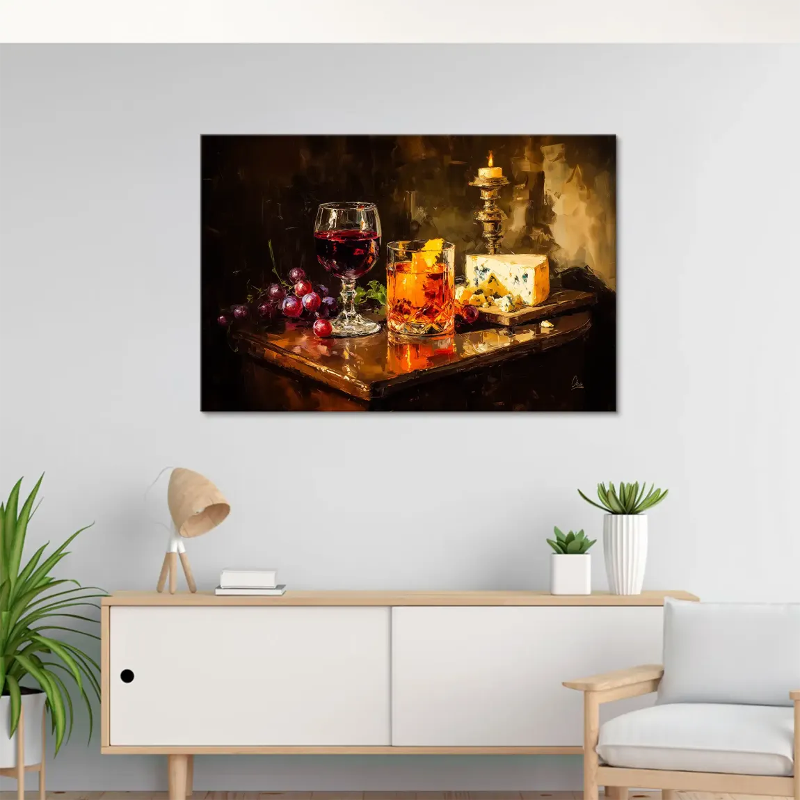 Wein & Genuss Leinwand Bild