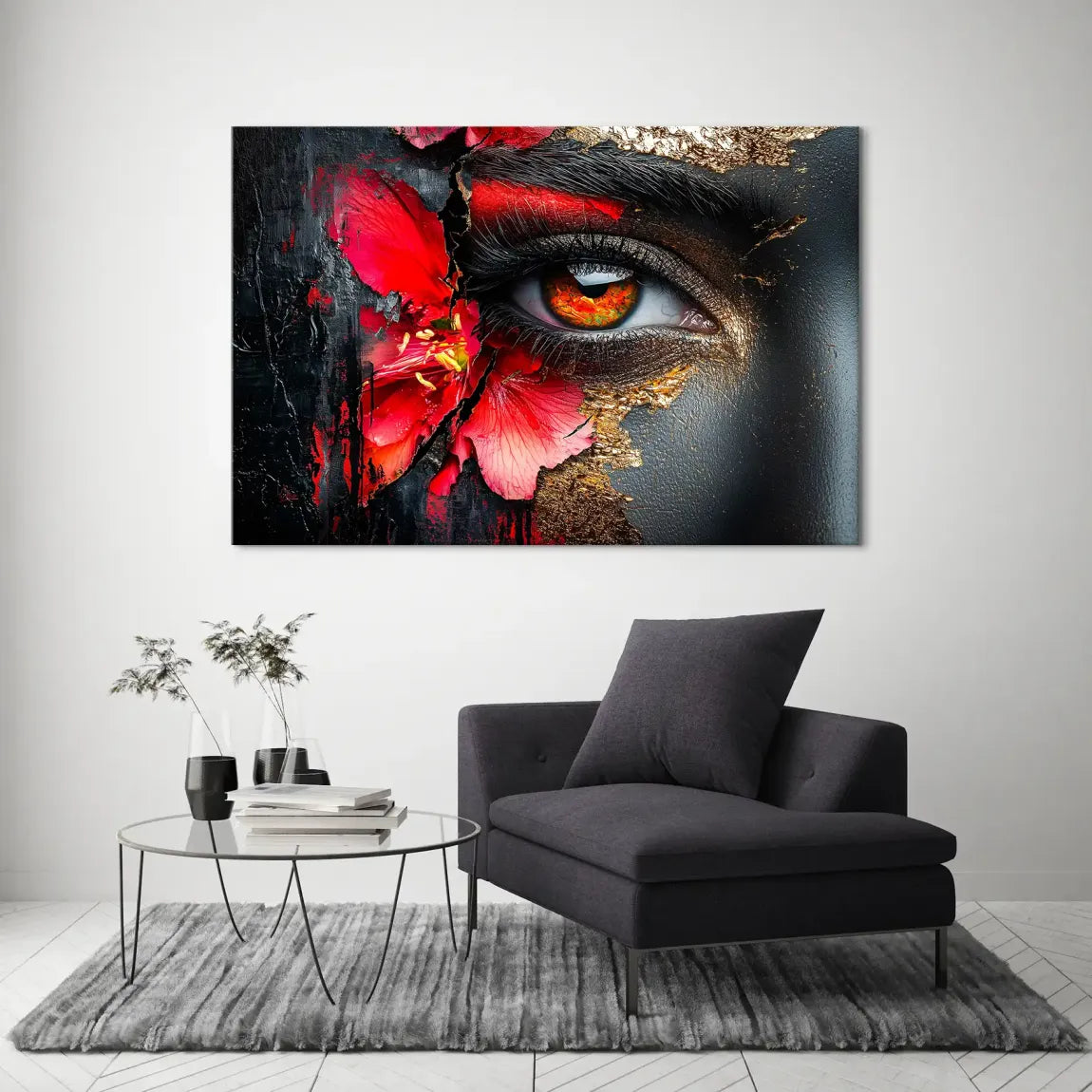 Flammenblick der Stille Leinwand Bild INGALERIE