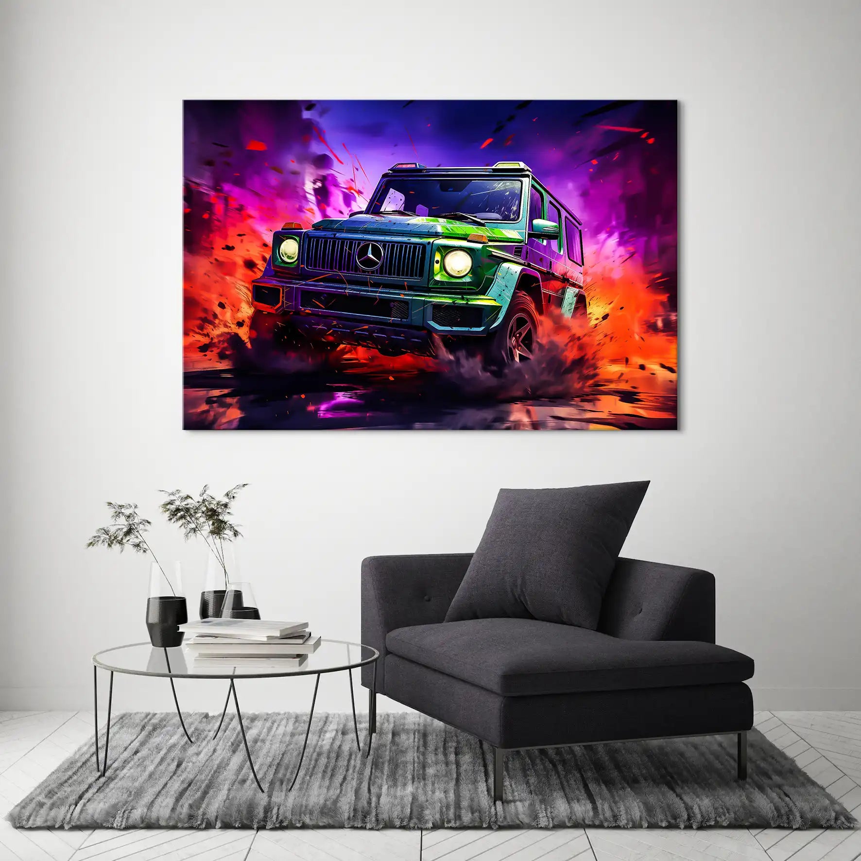 Mercedes G63 Abstrakt Leinwand Bild INGALERIE