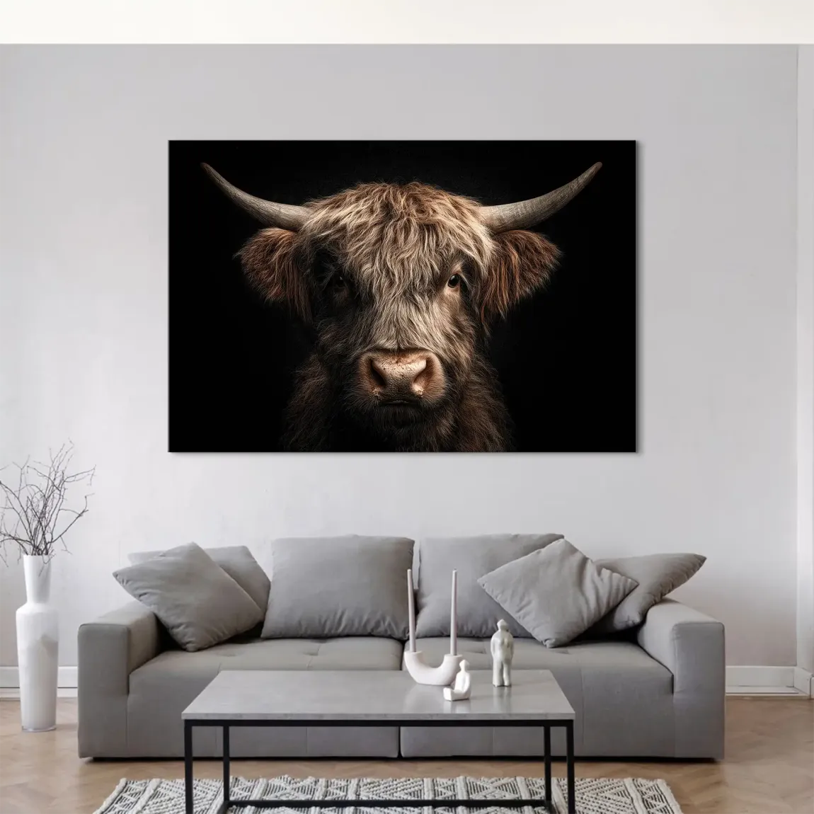 Edles Hochlandrind Leinwand Bild