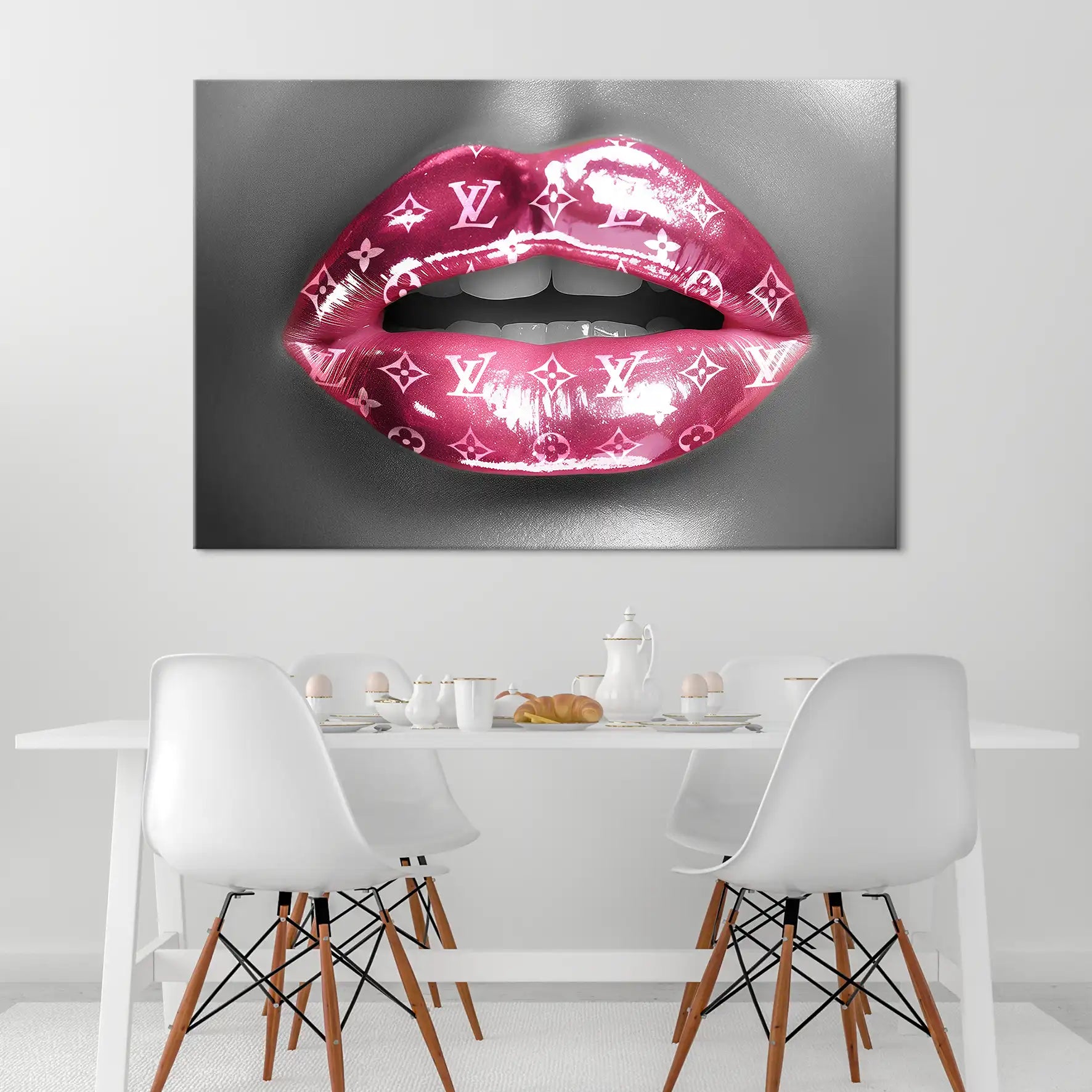 Pink Louis Lips Leinwand Bild INGALERIE