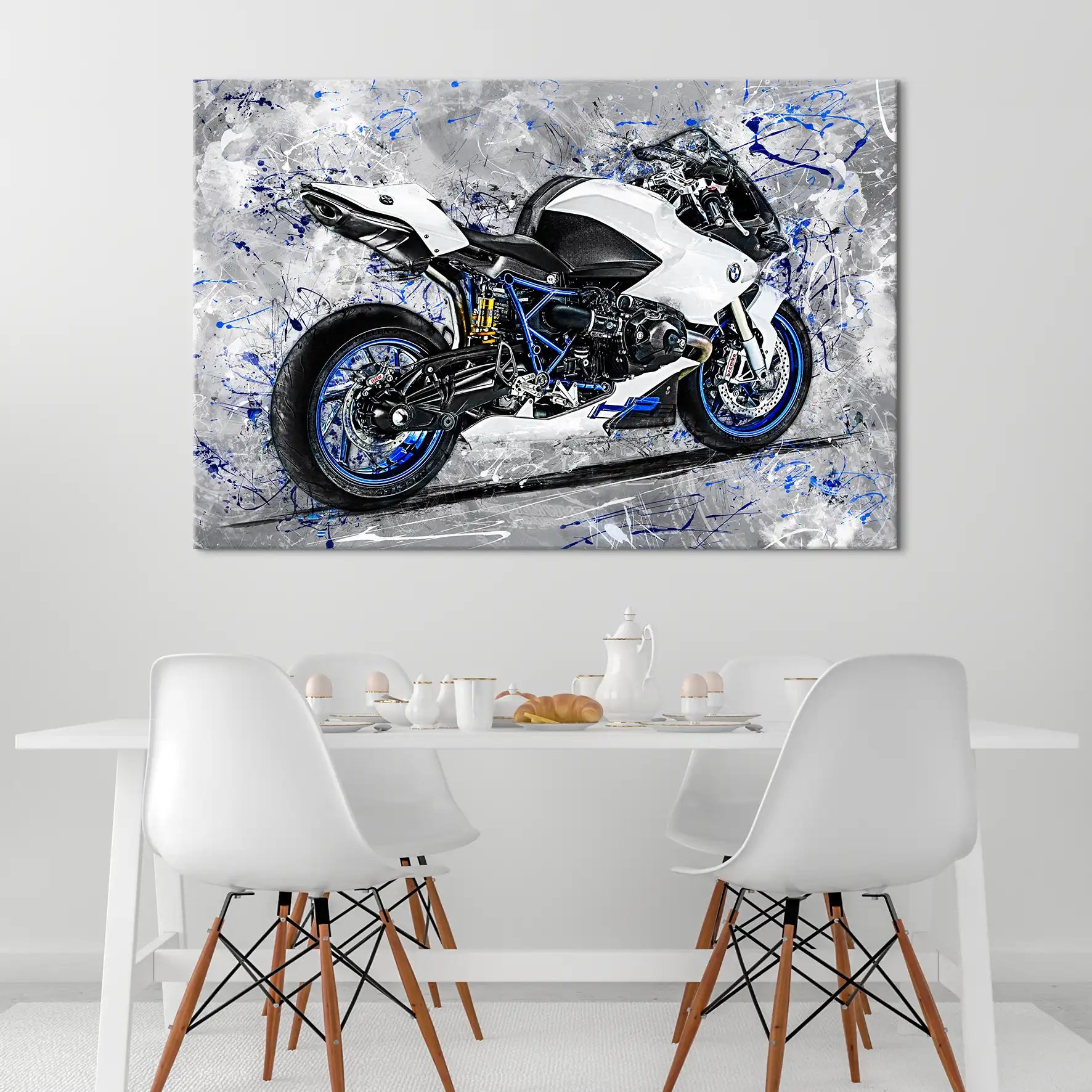 BMW HP2 Abstrakt Art Leinwand Bild INGALERIE