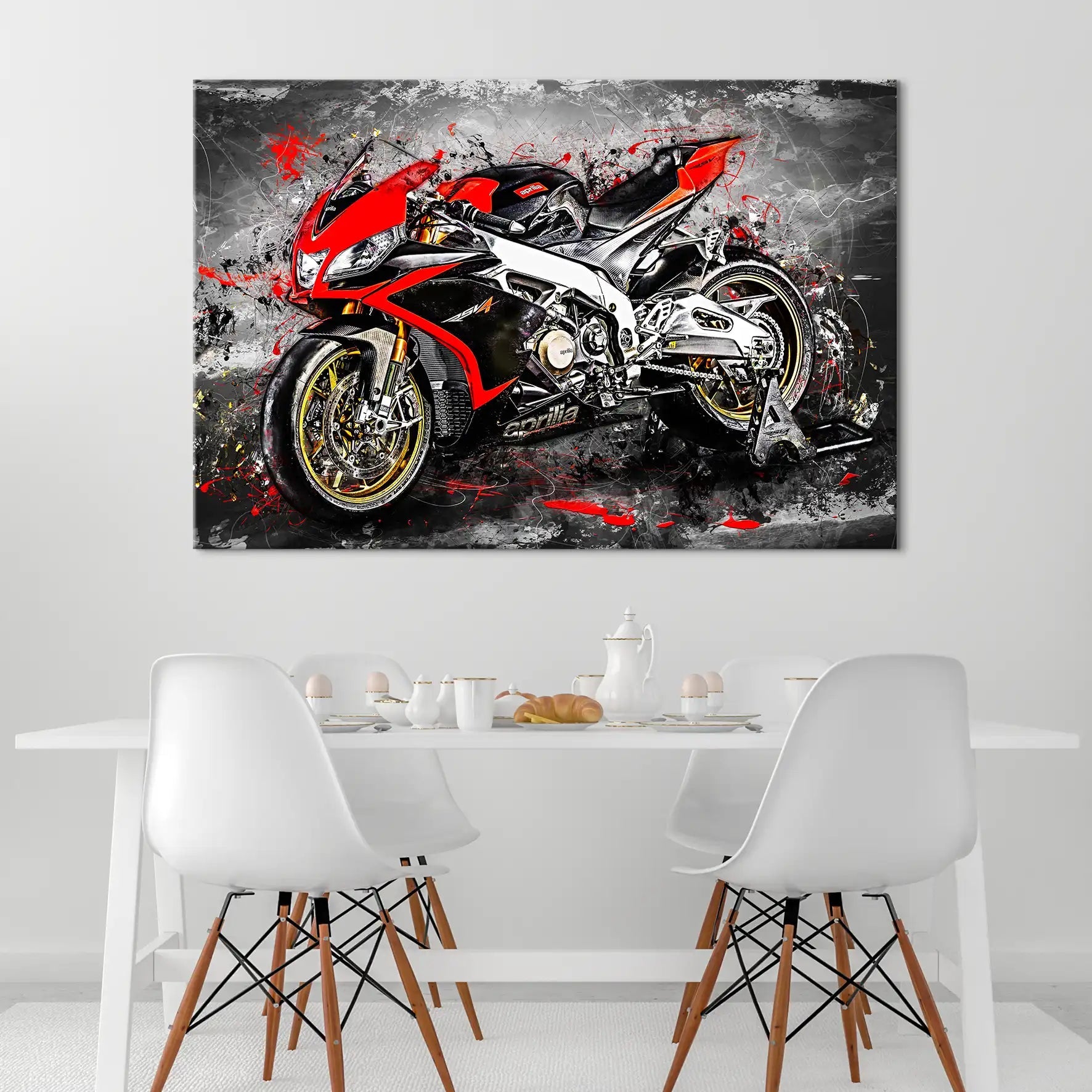 Aprilia RSV4 Abstrakt Leinwand Bild INGALERIE