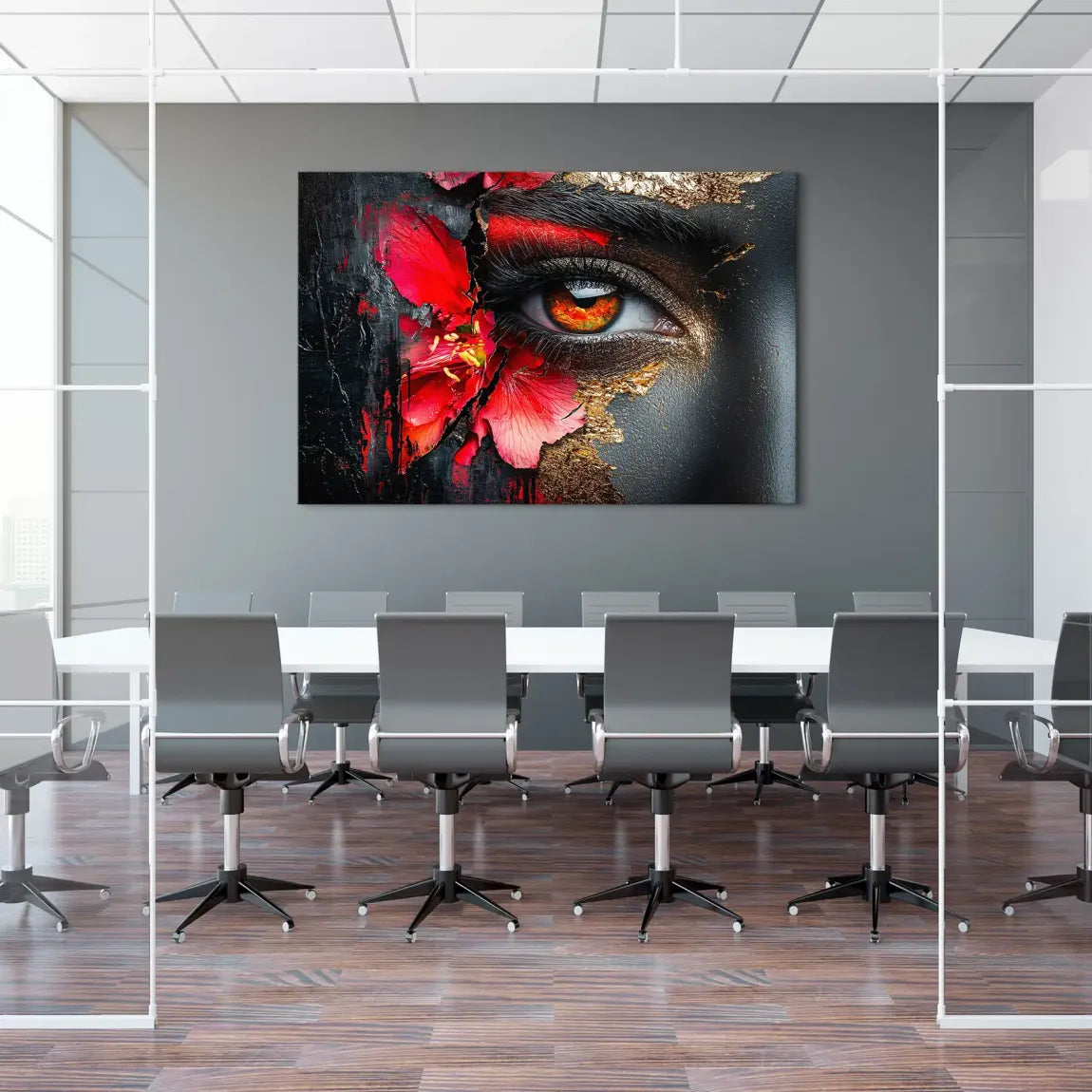 Flammenblick der Stille Leinwand Bild INGALERIE