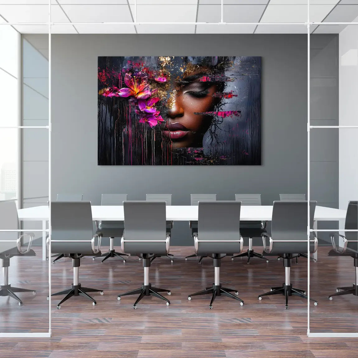 Magie aus Farbe und Gold Leinwand Bild INGALERIE