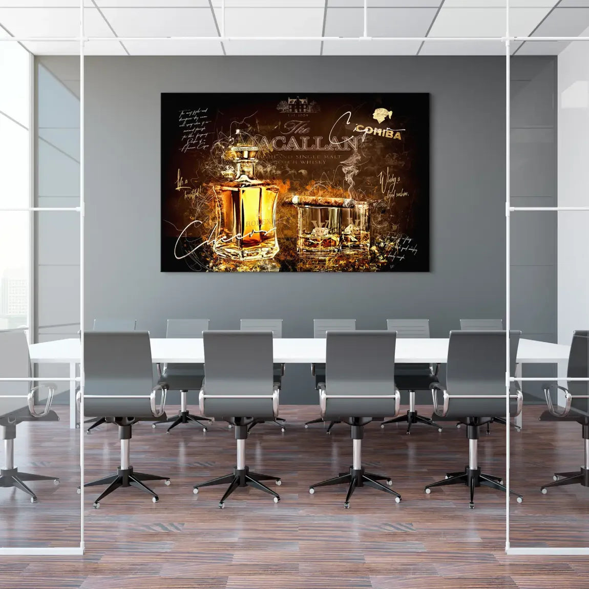 Whisky Lounge Art Leinwand Bild INGALERIE