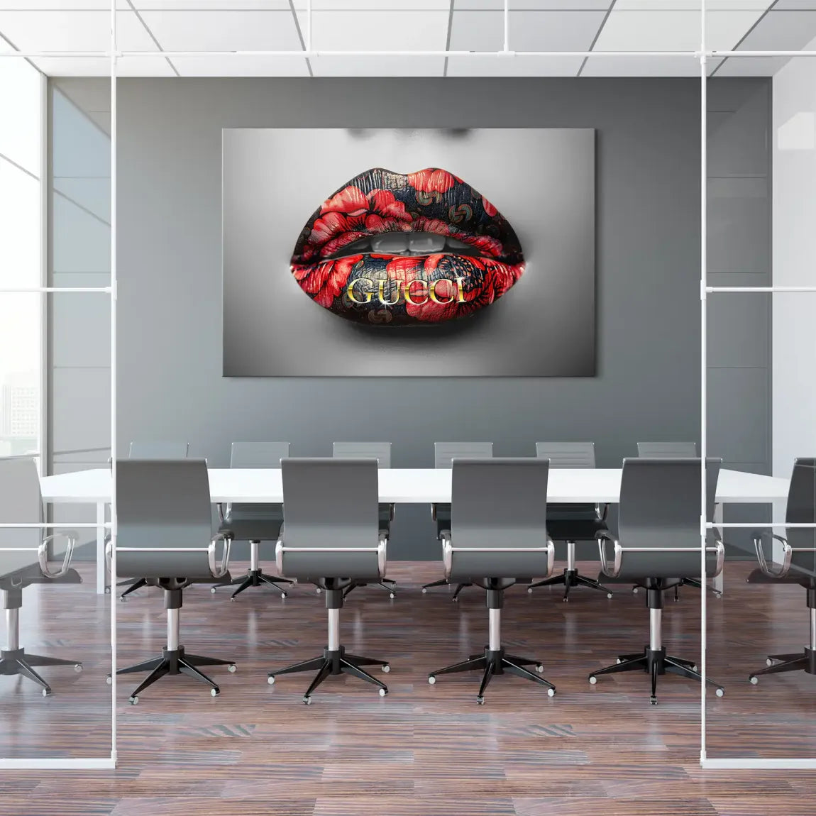 Gucci Lips Nr.2 Leinwand Bild INGALERIE
