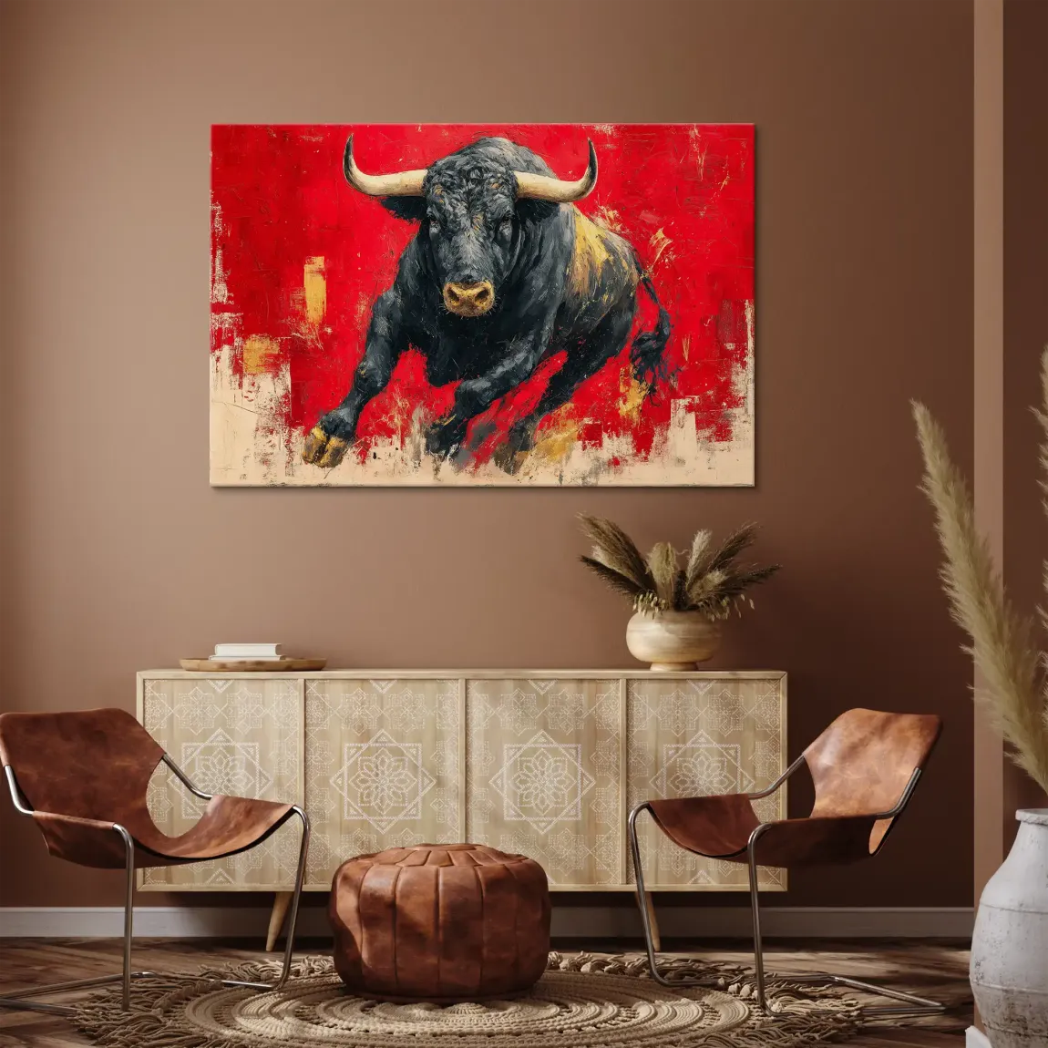 Stier Noble Essence Leinwand Bild