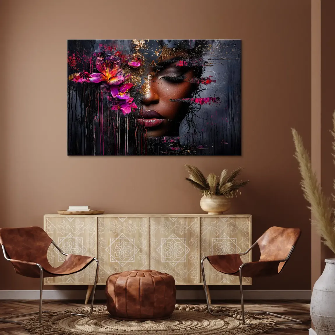 Magie aus Farbe und Gold Leinwand Bild INGALERIE