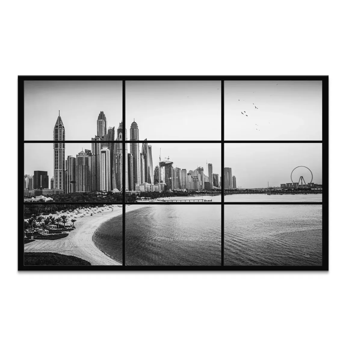 Dubai Noir Horizon Leinwand Bild