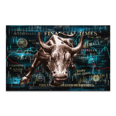 Wallstreet Bulle Pop Art Leinwand Bild