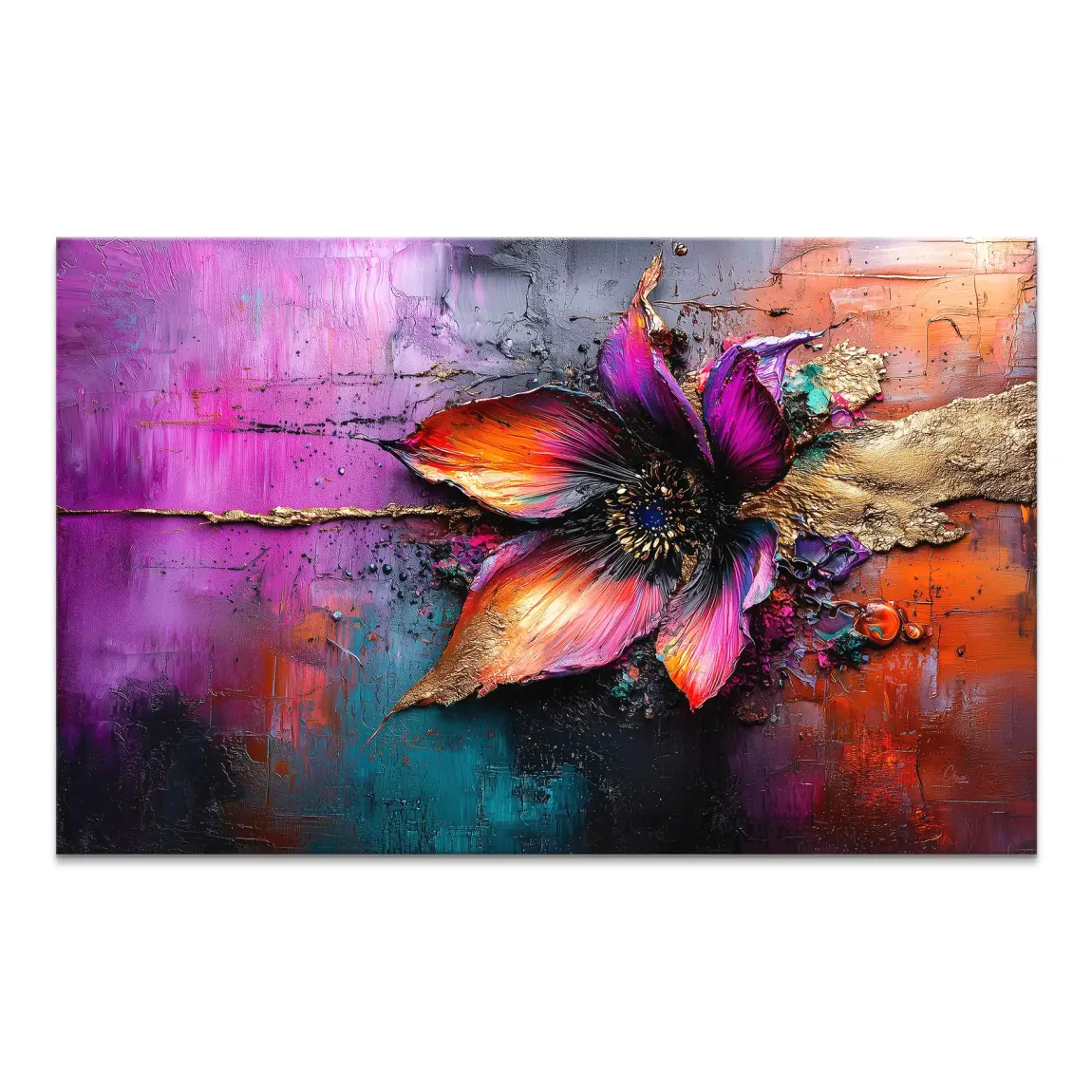 Feuerblüte der Elemente Leinwand Bild INGALERIE