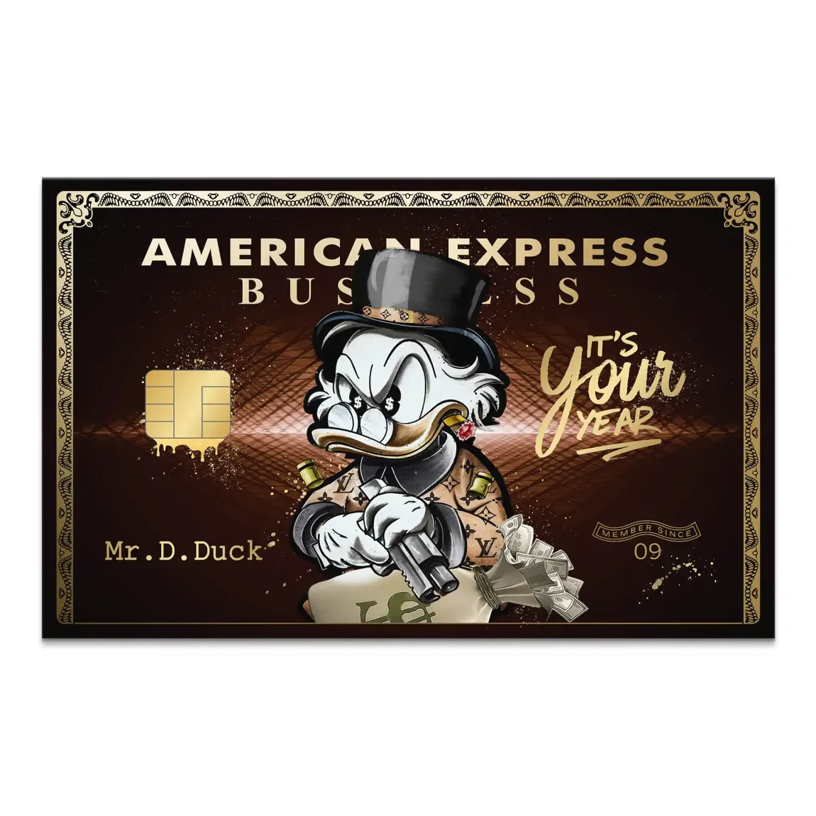 Dagobert Gold Business Leinwand Bild