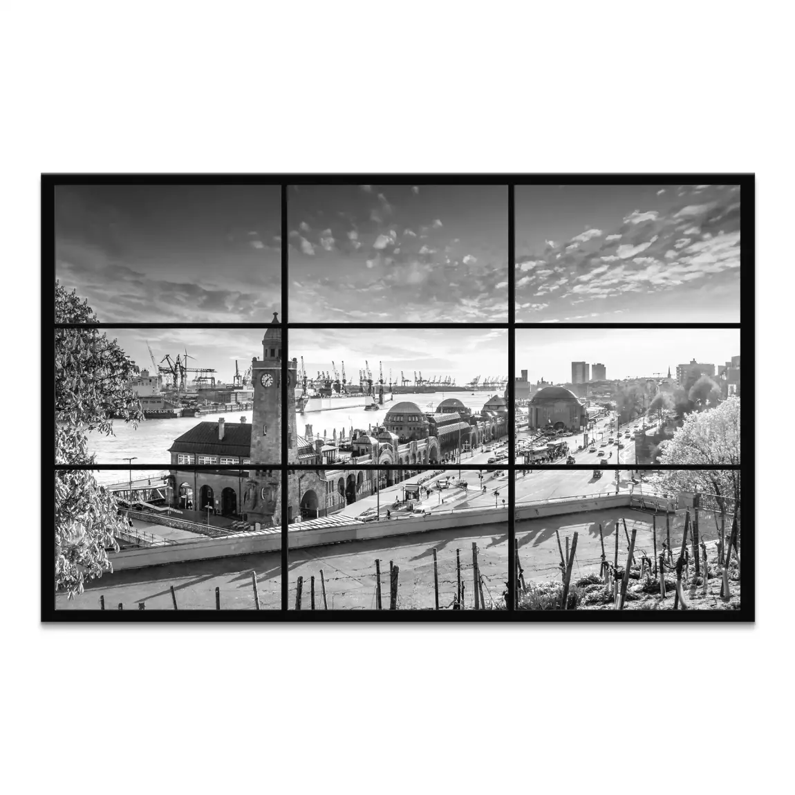 Hamburg Skyline Classic Leinwand Bild