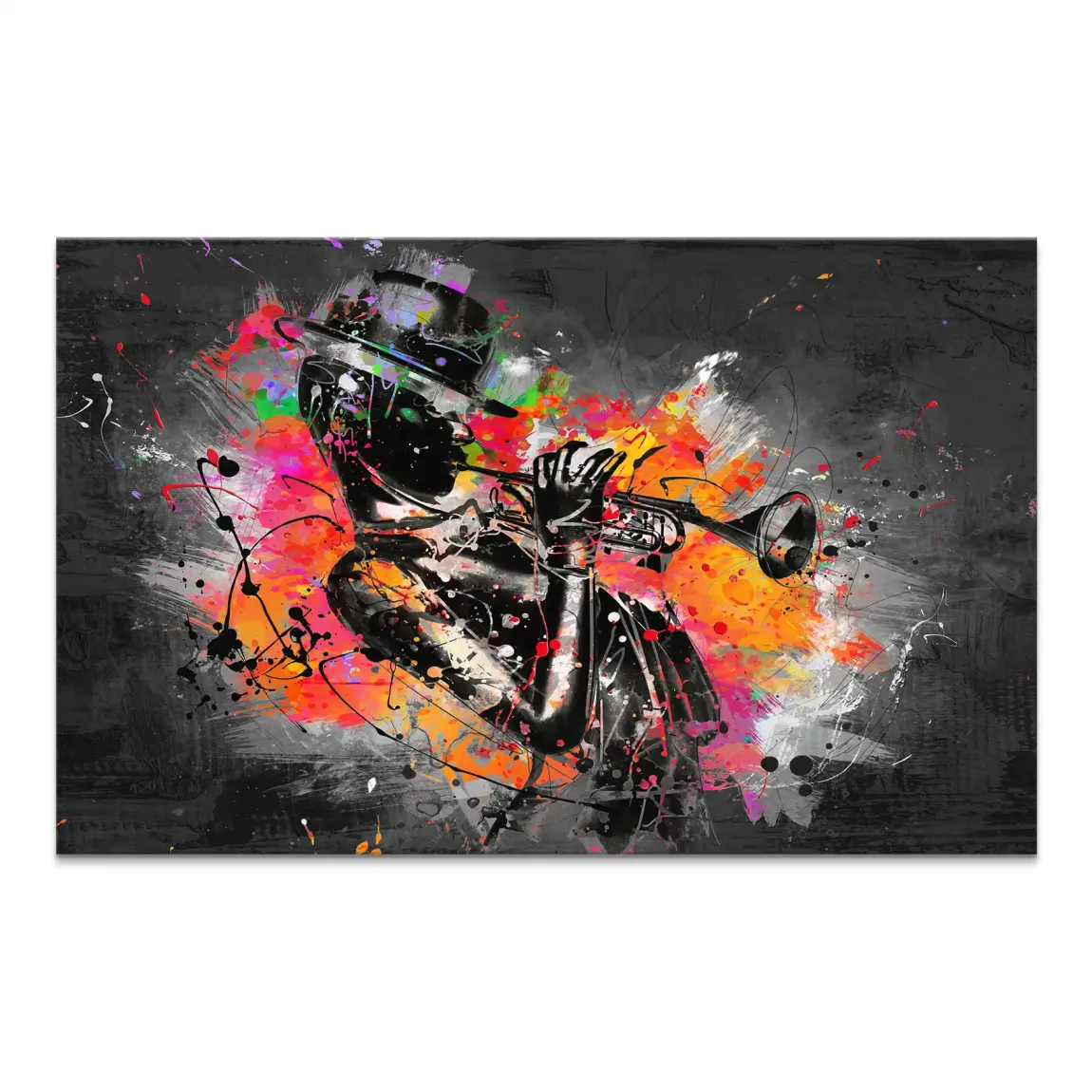 Jazzman Pop Style Leinwand Bild