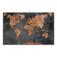 Weltkarte Retro Style Leinwand Bild