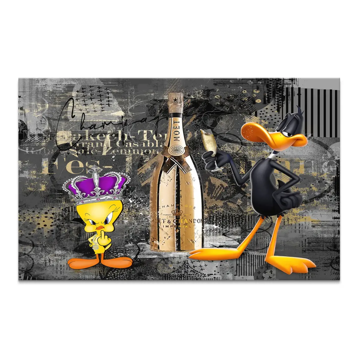 Tweety Duffy Champagner Leinwand Bild