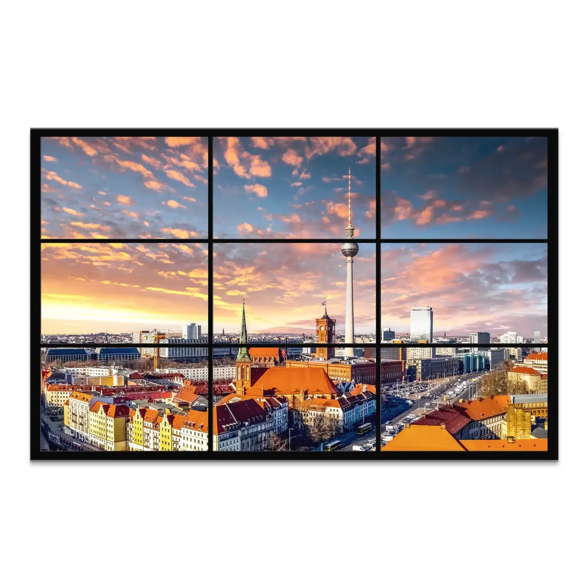 Berlin Skyline Leinwand Bild