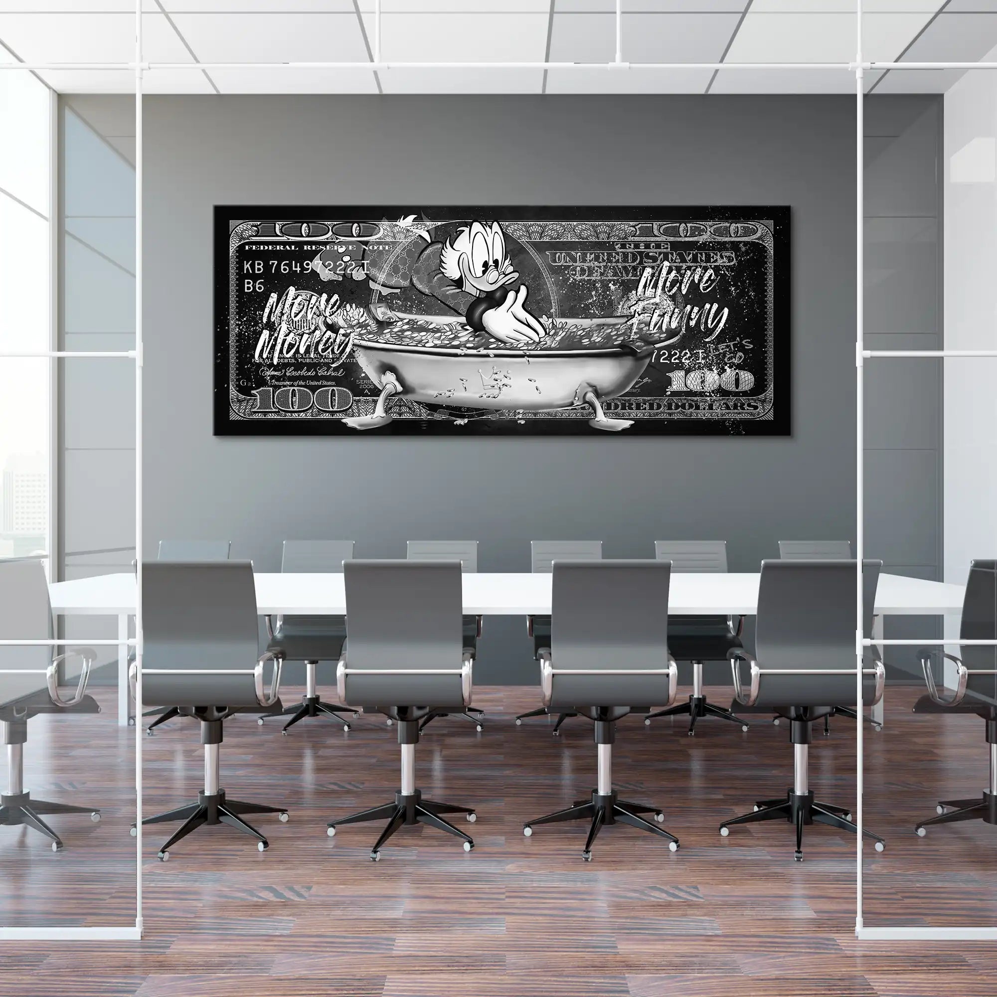 Dagobert More Money Black Dollar Leinwand Bild INGALERIE