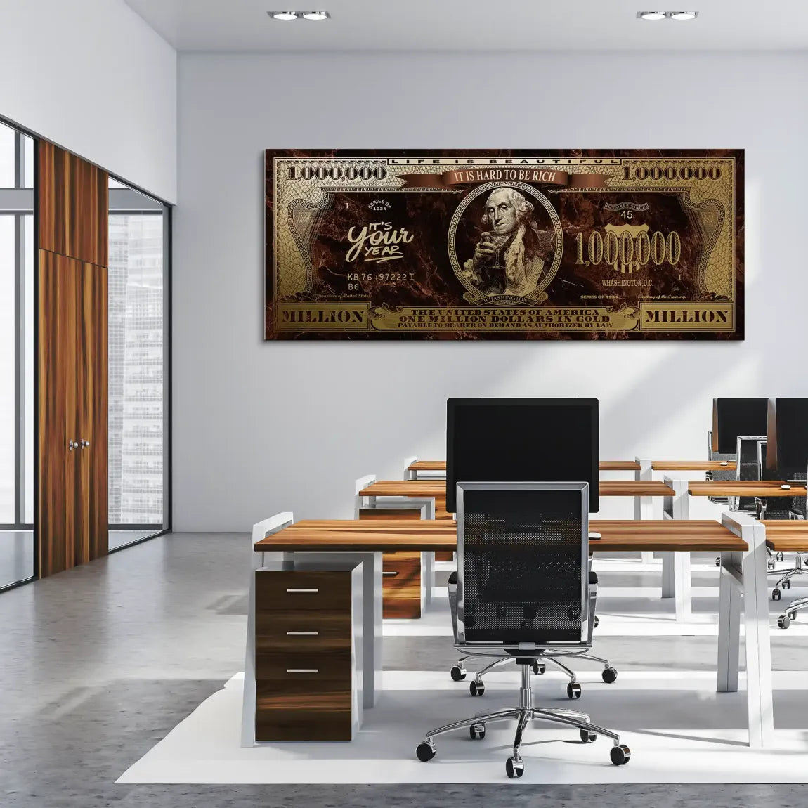 Gold Dollar George Washington Leinwand Bild