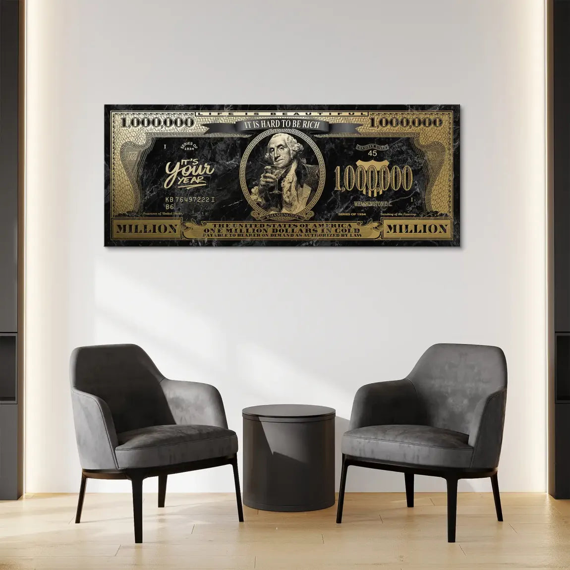 Million Vision George Washington Leinwand Bild