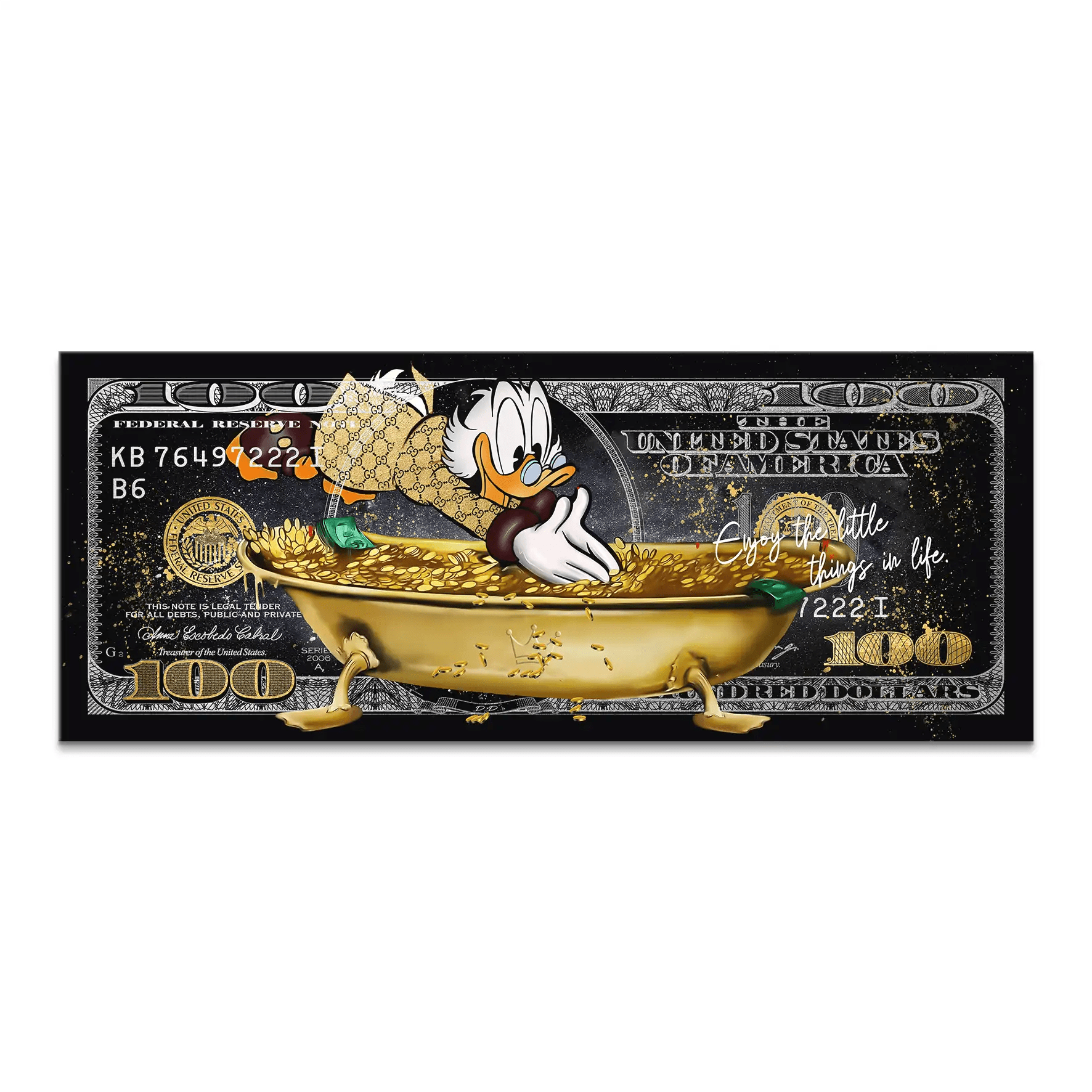 Dagobert Dollar Gucci Style Leinwand Bild INGALERIE