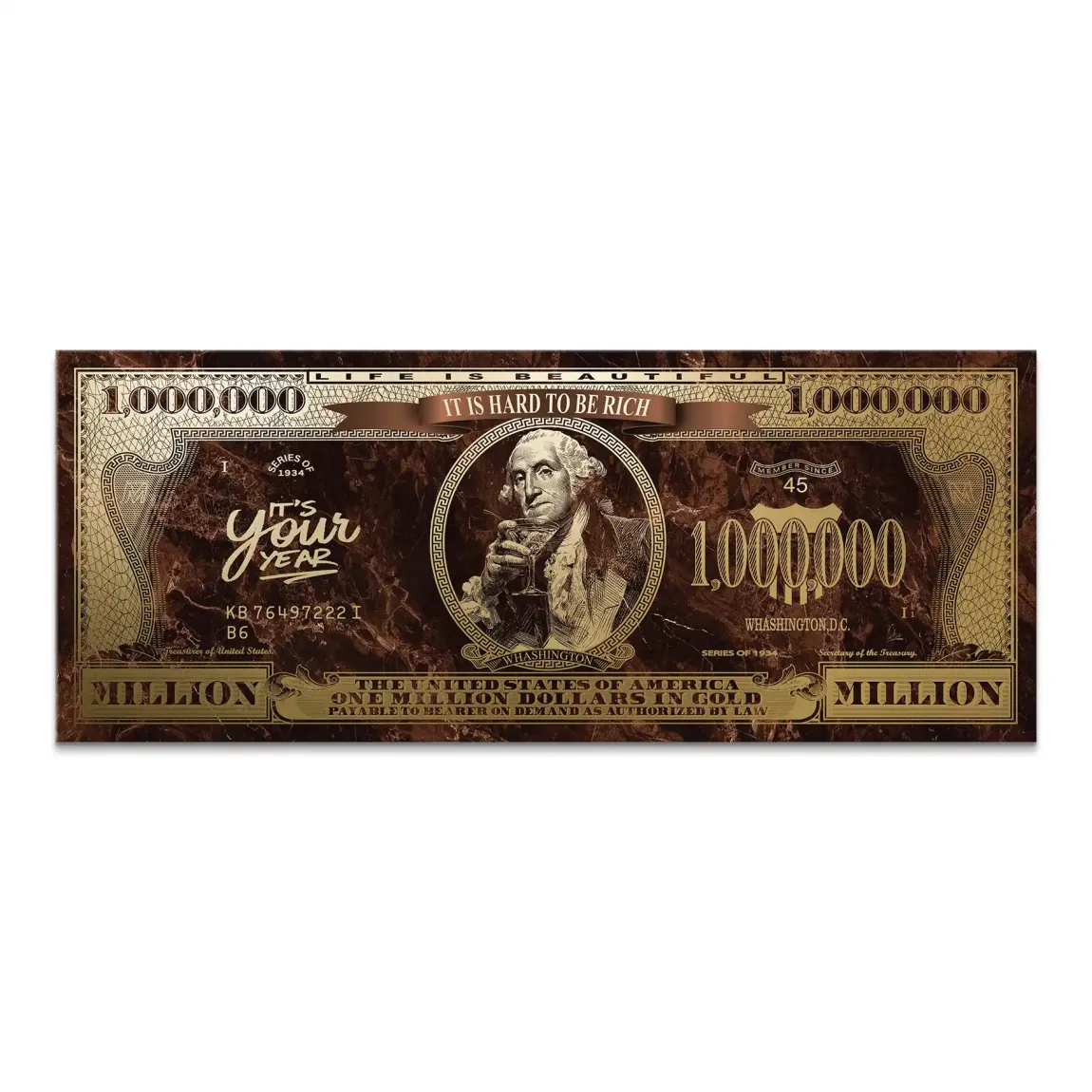 Gold Dollar George Washington Leinwand Bild