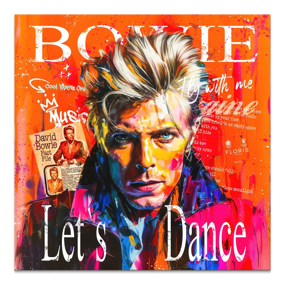 David Bowie Sound and Color Leinwand Bild
