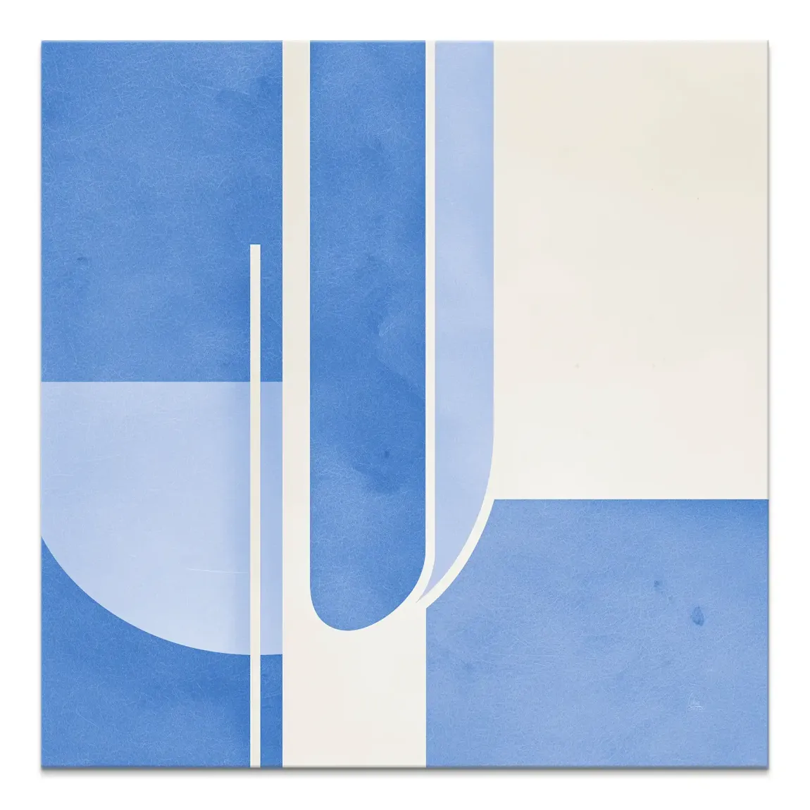 Blaue Geometrie Leinwand Bild