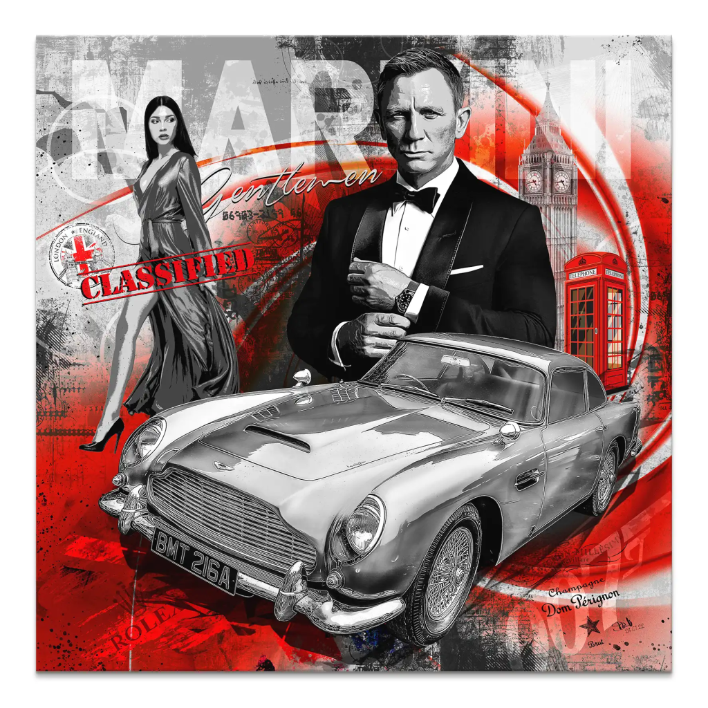 James Bond Martini Art Leinwand Bild INGALERIE