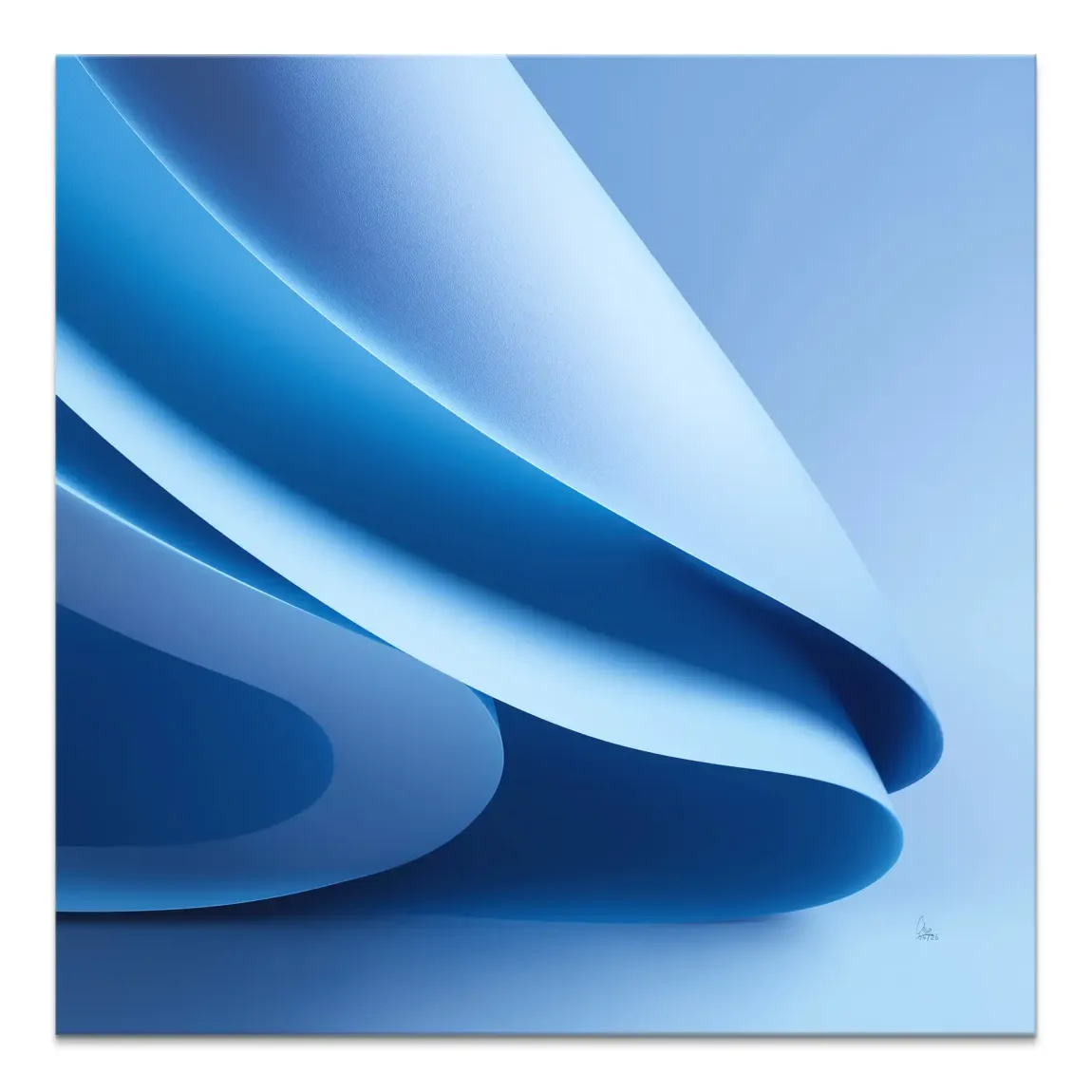 Blue Flow Leinwand Bild