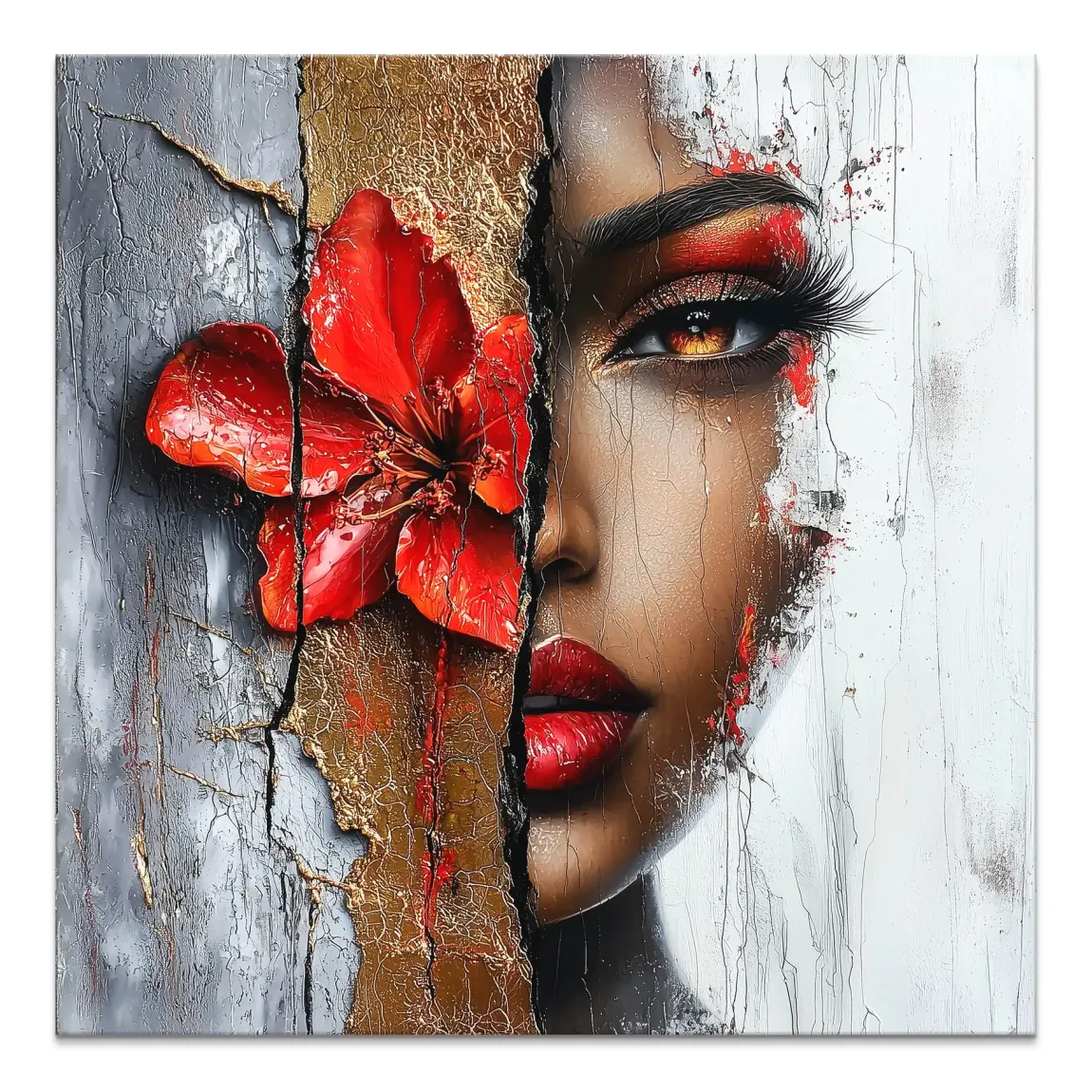 Red Blossom Beauty Leinwand Bild INGALERIE