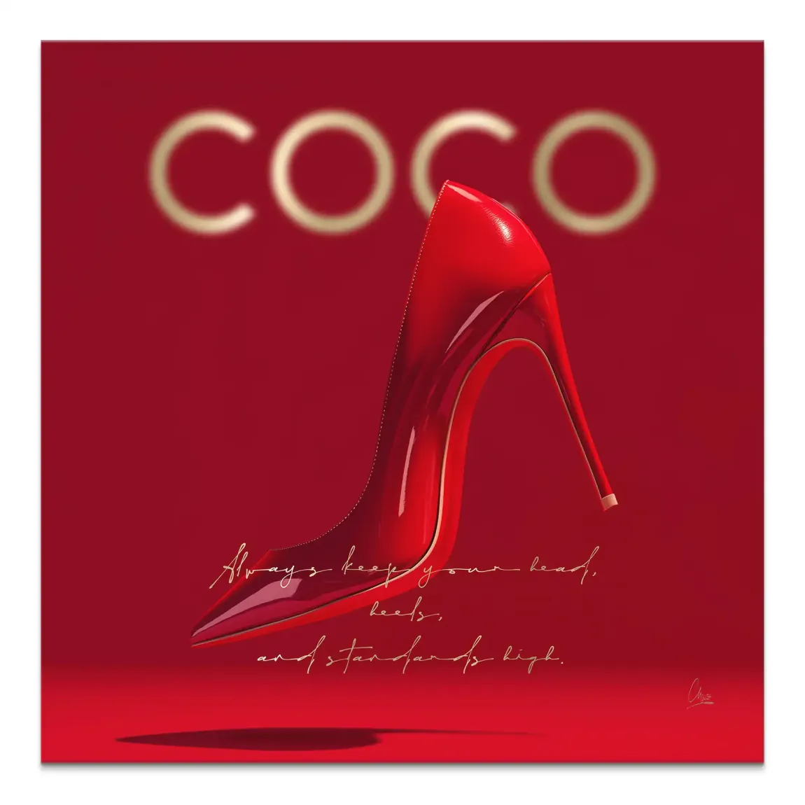 Red Coco Heels Leinwand Bild