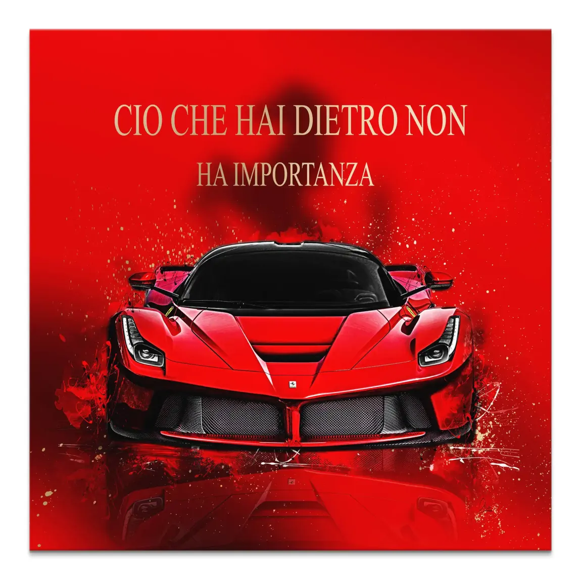 Red Velocity La Ferrari Leinwand Bild