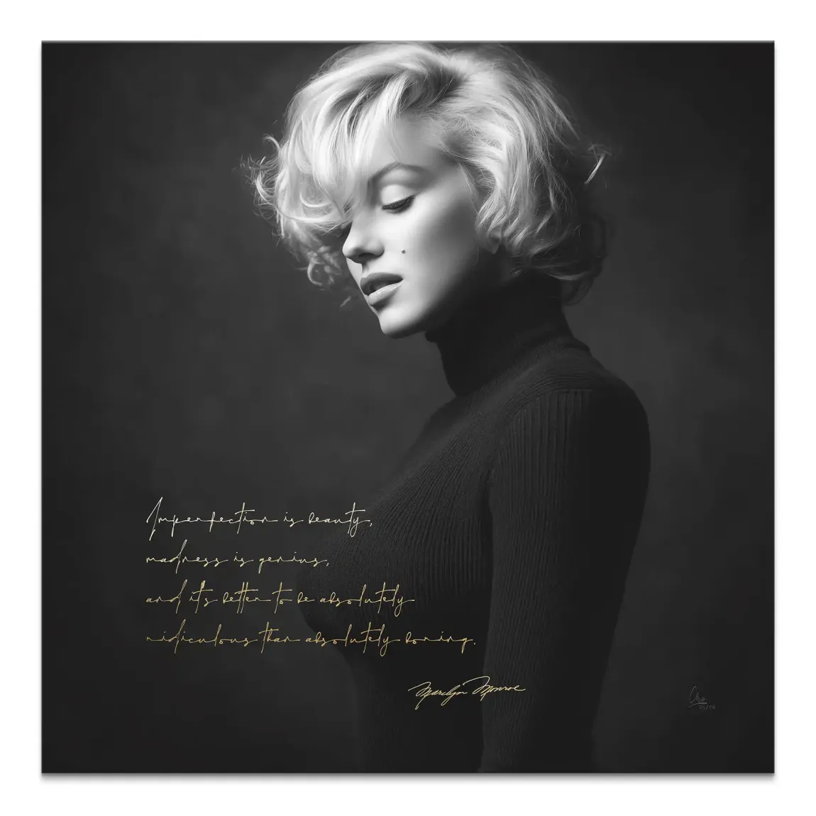 Marilyn Monroe Diva Leinwand Bild